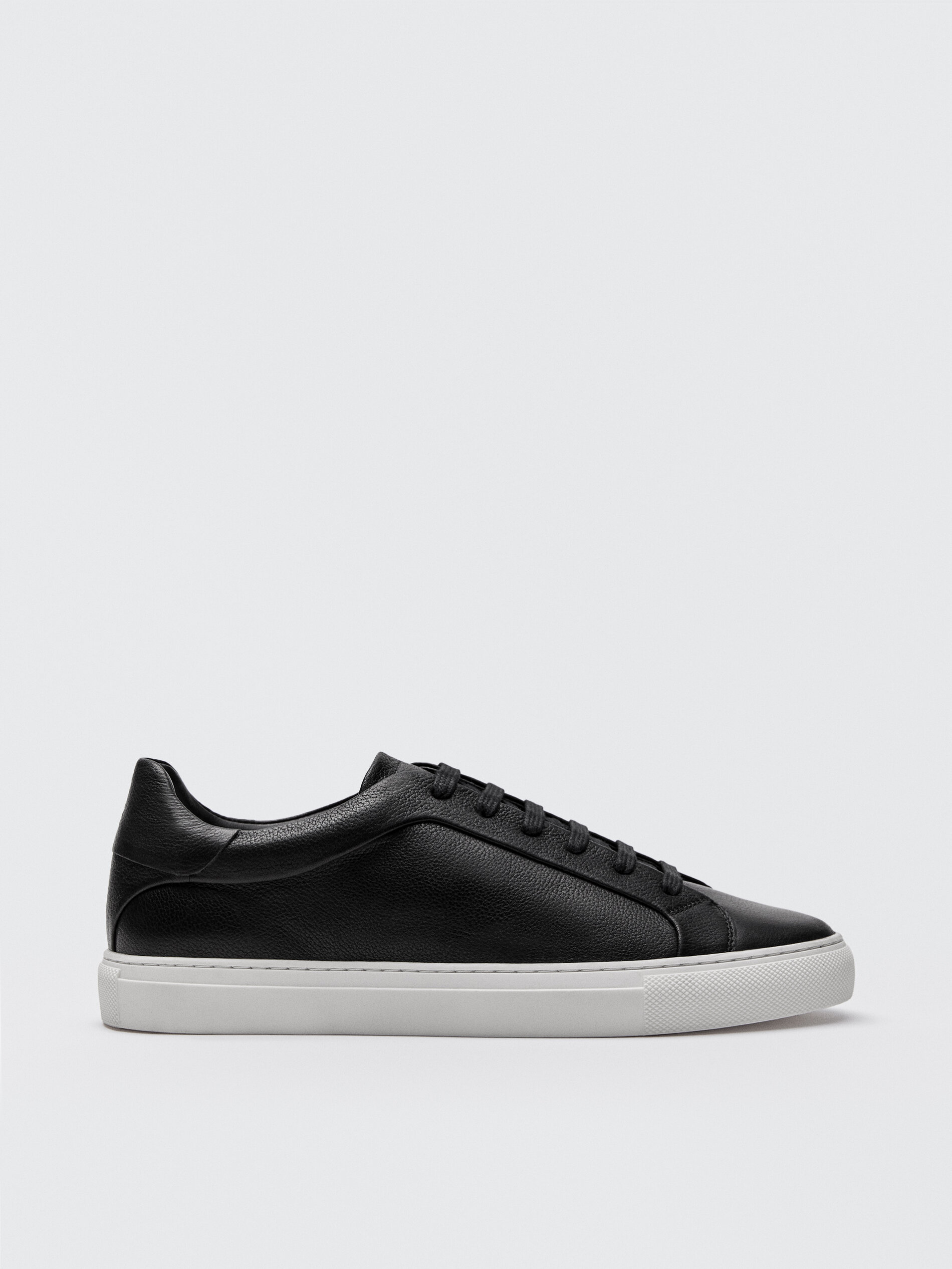 leather black trainers womens