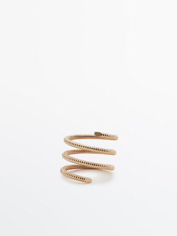 Gold-plated spiral ring - Limited Edition