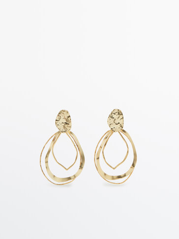 Gold-plated multi-hoop earrings