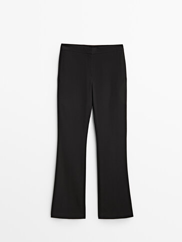 Suit trousers with back zip