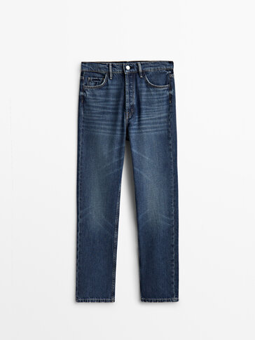 Slim fit straight-leg jeans
