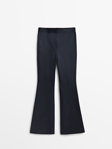 Limited Edition navy blue bell bottom trousers
