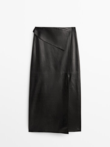 加长版皮革半身裙 - Limited Edition