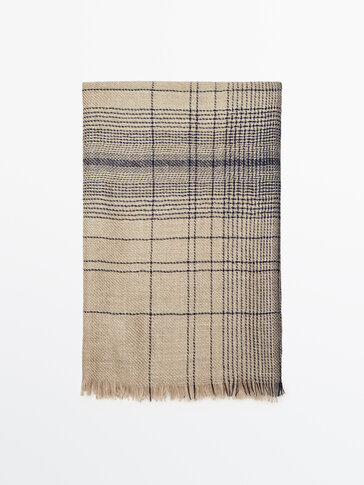 Wool blend modal scarf