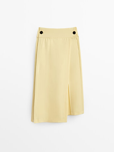 Limited Edition asymmetric skirt with buttons