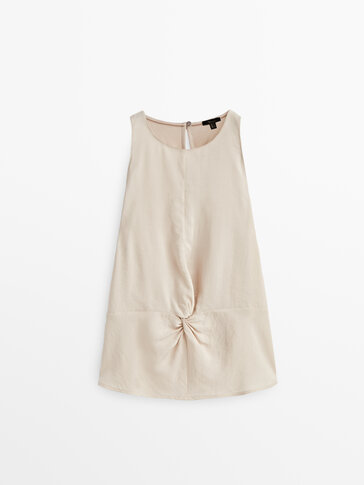 Sleeveless top with knot detail