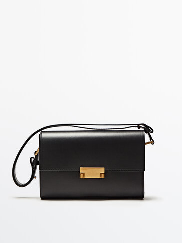 Nappa leather bag with multi-way strap