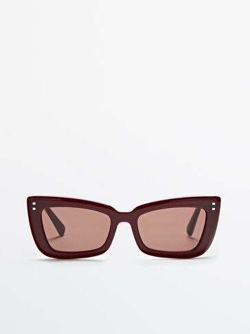 Burgundy cateye sunglasses