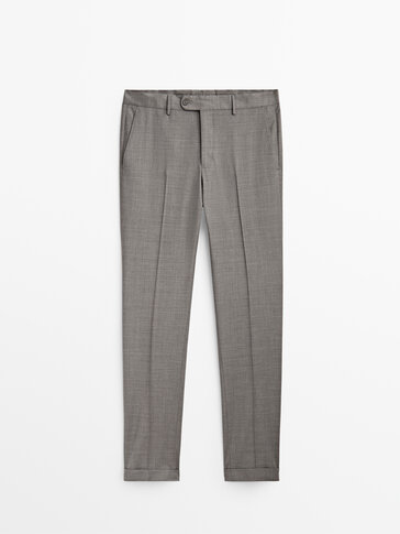 Lightweight grey suit trousers