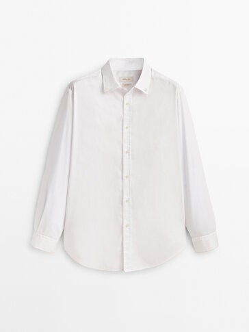 100% cotton regular-fit textured shirt