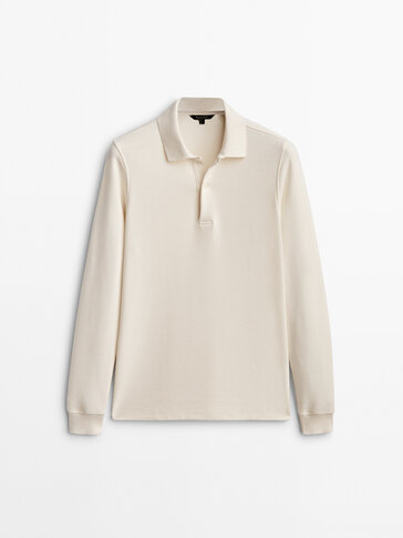 Cotton textured polo shirt