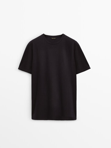 Short sleeve mercerised cotton T-shirt