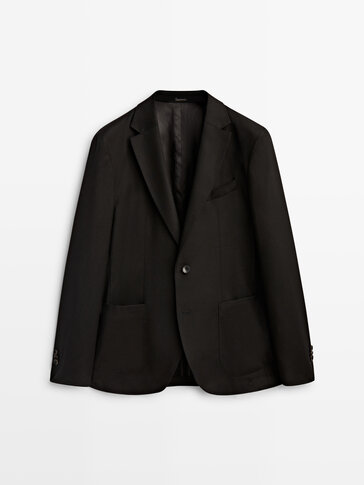 Black flannel suit blazer Limited Edition