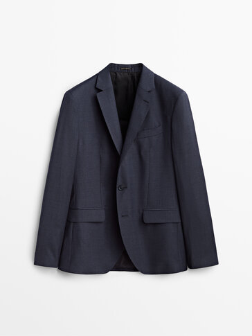100% pure wool houndstooth suit blazer