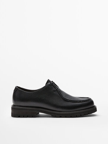 Black nappa leather shoes