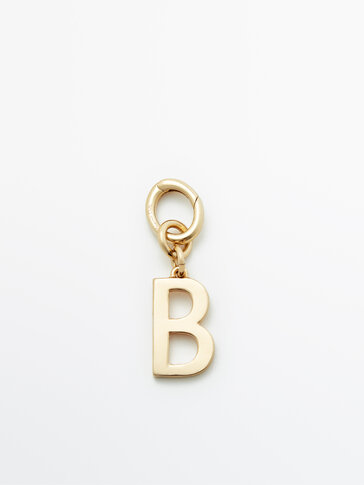 Gold-plated letter B charm