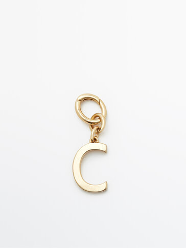 Gold-plated letter C charm