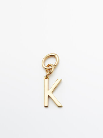 Gold-plated letter K charm