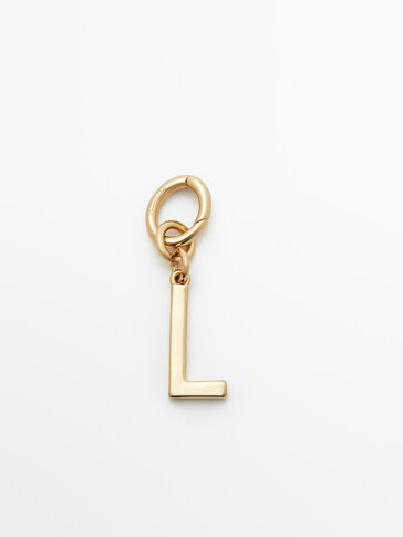 Gold-plated letter L charm