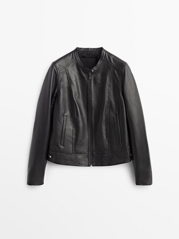 Nappa leather jacket with quilted lining