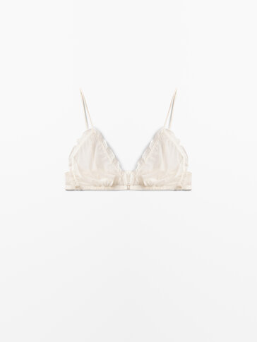 Tulle bra with ruffles