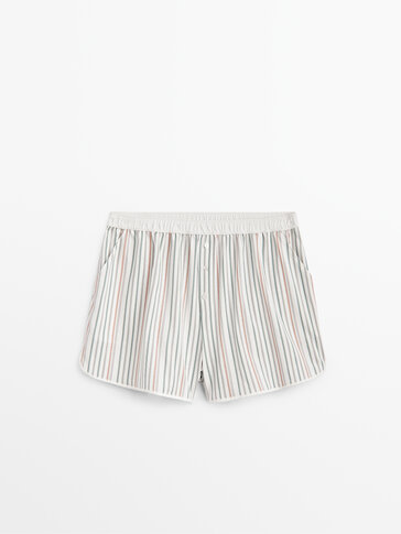 Striped pyjama shorts