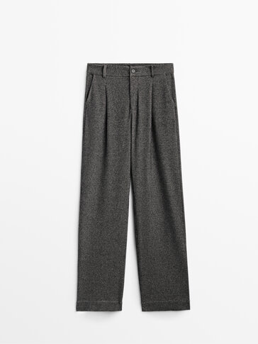 Houndstooth darted trousers