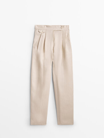 宽松版淡褐色西装长裤- Limited Edition