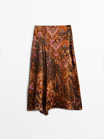 100% silk neon skirt