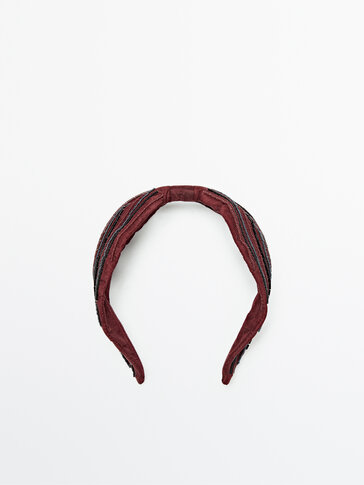 Silk rhinestone headband