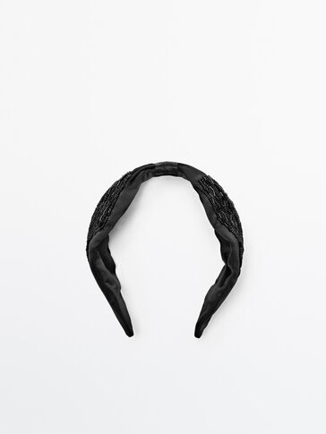 Silk rhinestone headband