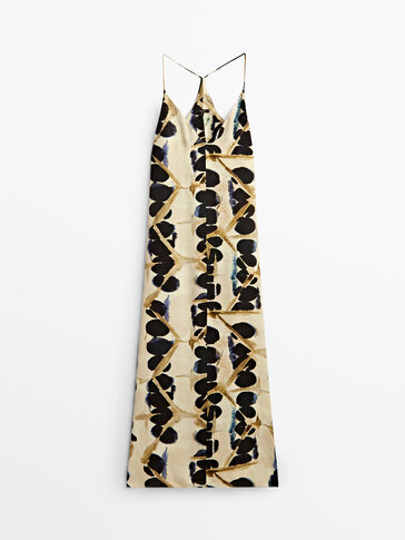 Long abstract print dress