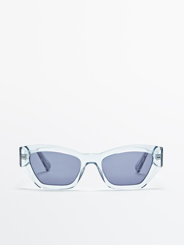 Translucent blue sunglasses