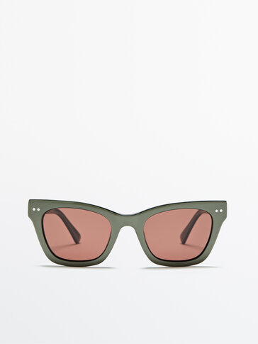 Khaki square sunglasses