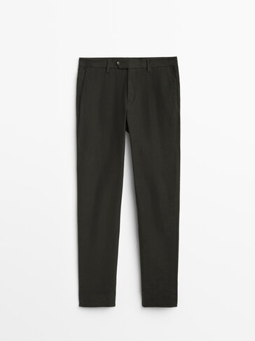 Brushed cotton trousers