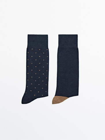 Two-pack of combed cotton socks