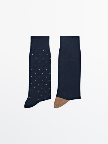 Two-pack of combed cotton socks