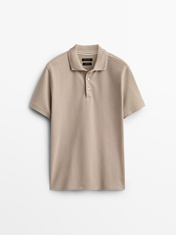 100% cotton polo shirt with contrast collar