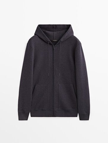 Zip-up hoodie with pockets
