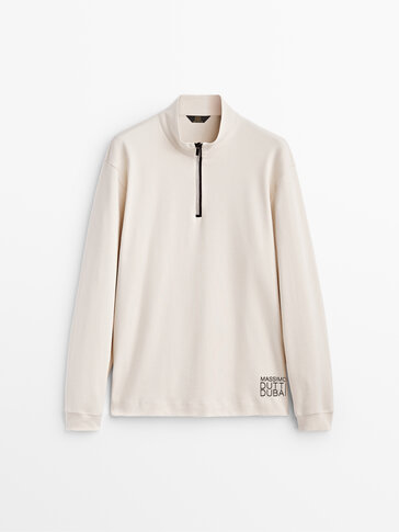 100% cotton sweatshirt with zip