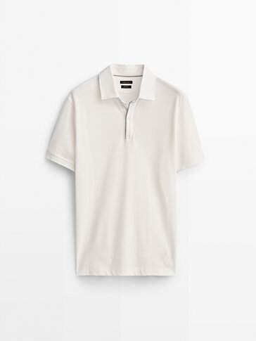 Short sleeve polo shirt with contrast placket