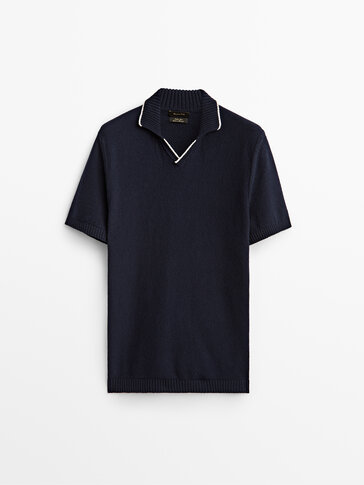 Contrast collar polo sweater - Limited Edition