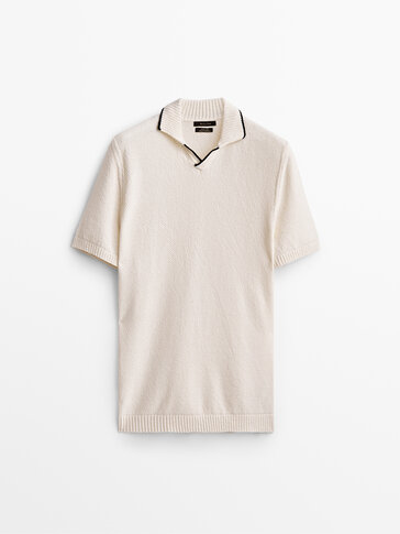 Contrast collar polo sweater - Limited Edition