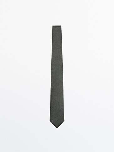 真丝混纺纹理领带