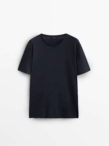 Linen cotton short sleeve T-shirt