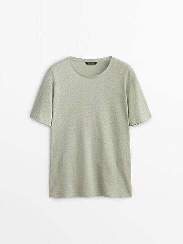Linen cotton short sleeve T-shirt