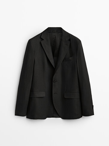 Black linen suit blazer - Limited Edition