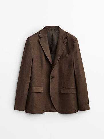 Brown linen suit blazer - Limited Edition