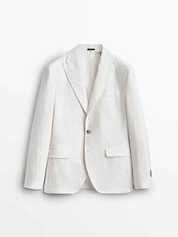 白色亚麻西装外套 - Limited Edition