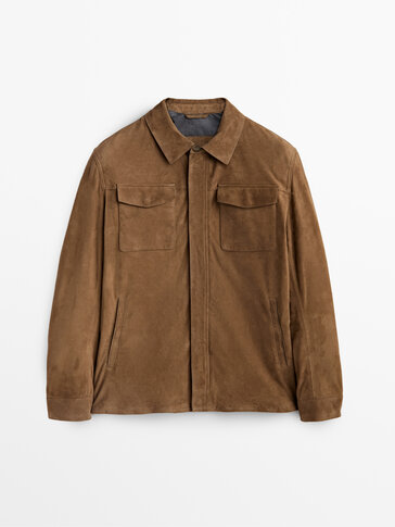 Suede jacket with pockets